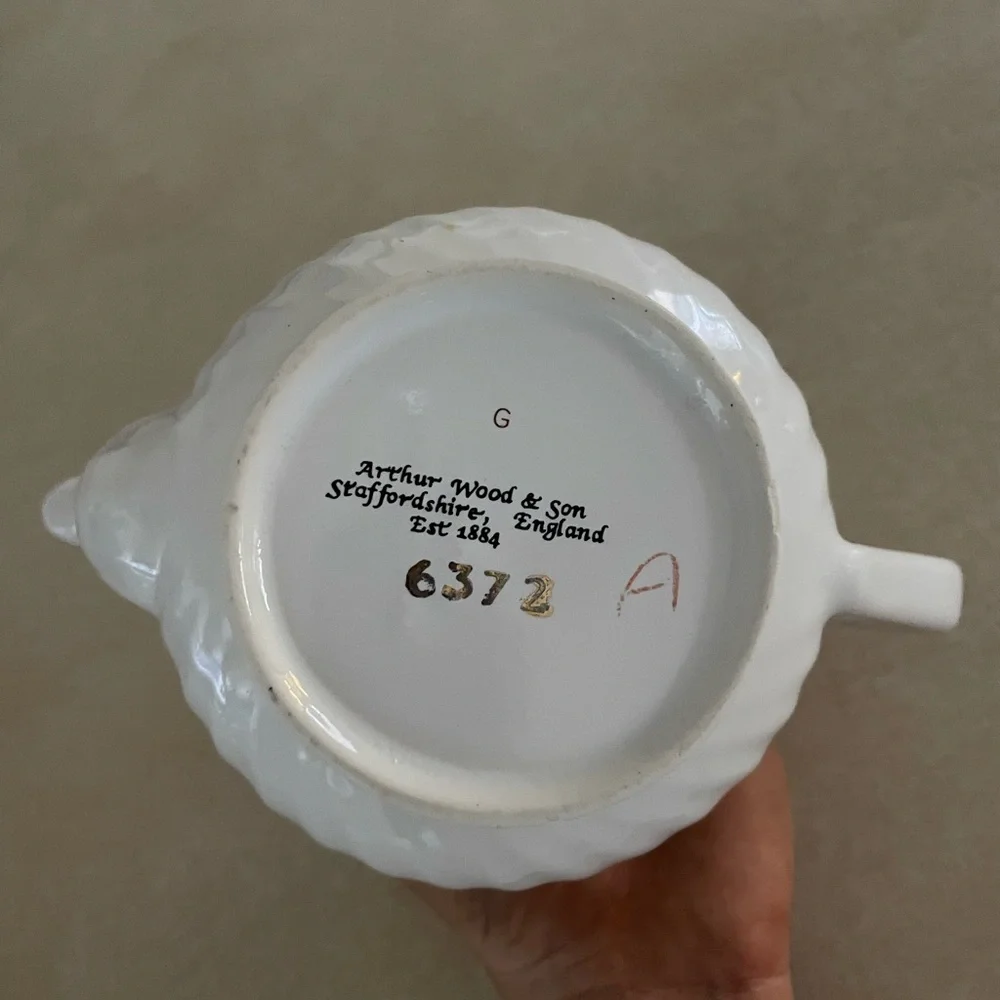 Vintage Arthur Wood & Son Staffordshire England Floral Teapot Hand Painted